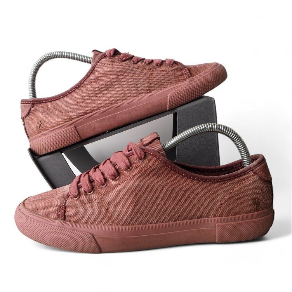 Frye Gia Washed Canvas Casual‎ Sneakers Blush Pink 3470246-DSR Women's 9M